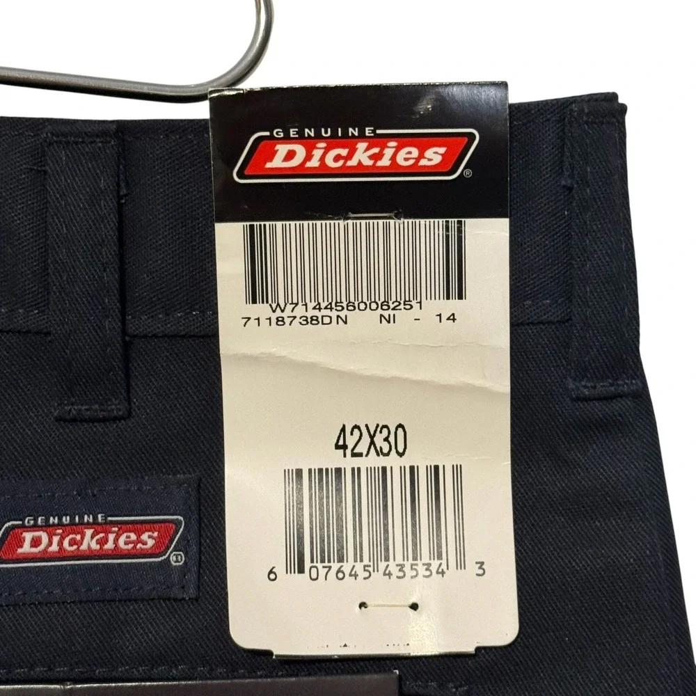 Dickies Mens Work Pants Double Knee Multi Use Pocket Loose Fit Navy 42x30 NWT